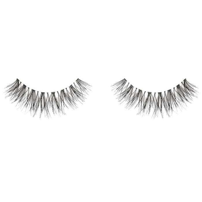 A pair of Ardell Wispies showing its signature wispies style with crisscross, feathering, and curl features