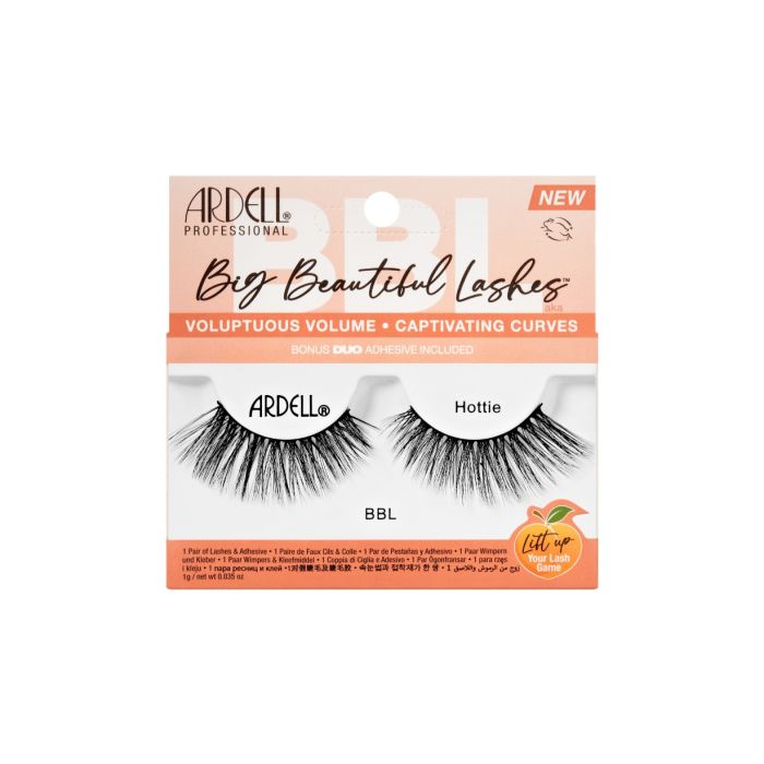 Front facing of Ardell's Big Beautiful Lashes Hottie wall-hook ready retail pack with printed product details