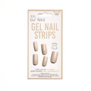 Front of packaging for Ardell Nail Addict Gel Nail Strips - Cashmere Sands
