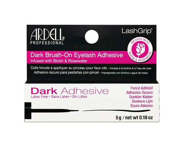 LASHGRIP® BRUSH-ON LASH ADHESIVE, INFUSED WITH BIOTIN & ROSEWATER, DARK, 0.18 OZ